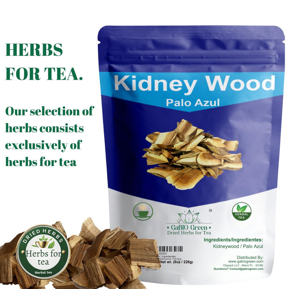 Gabio Green Kidney Wood bark pieces for easy DIY tea blends.