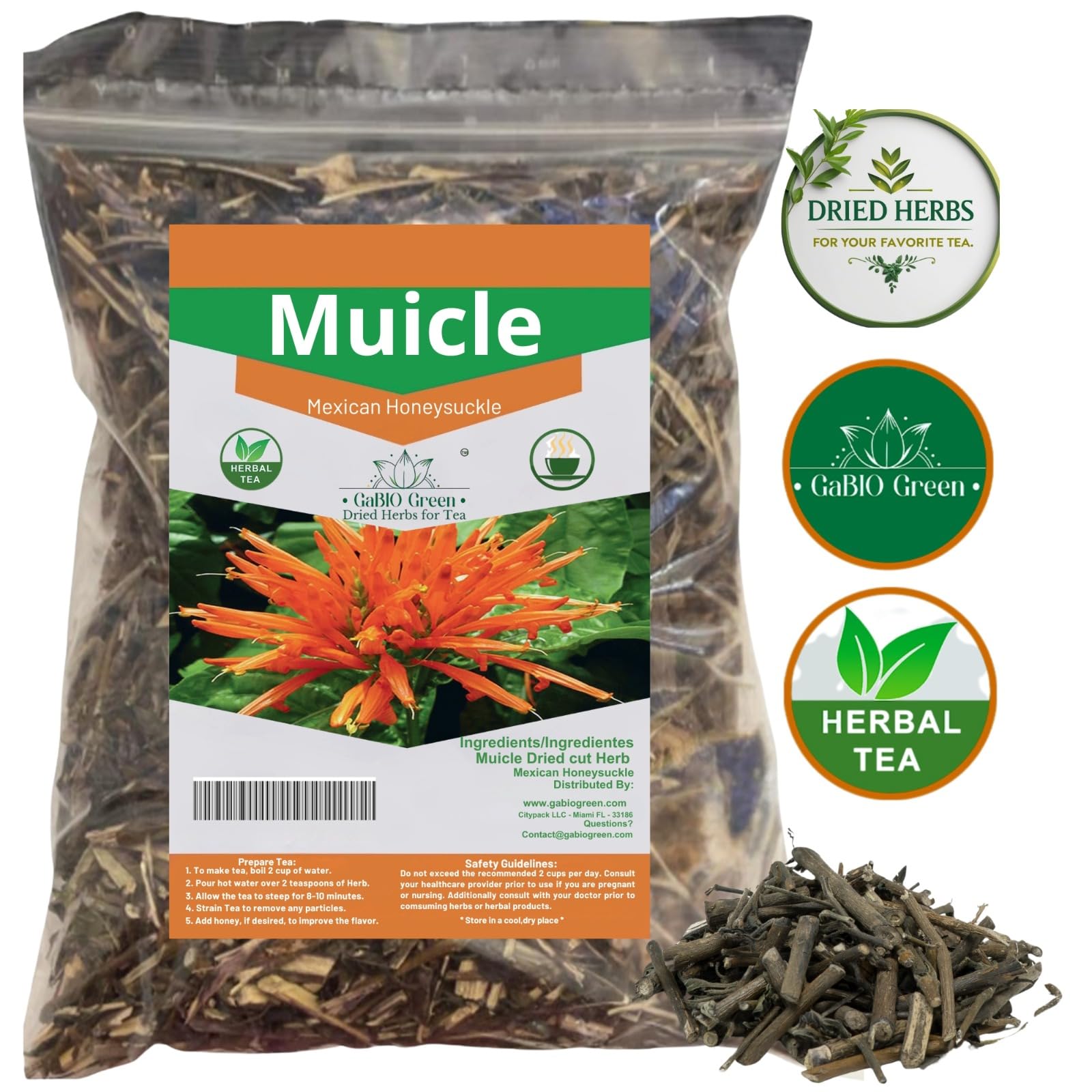 Gabio Green Muicle natural aroma evokes wild herbs for a refreshing cup.