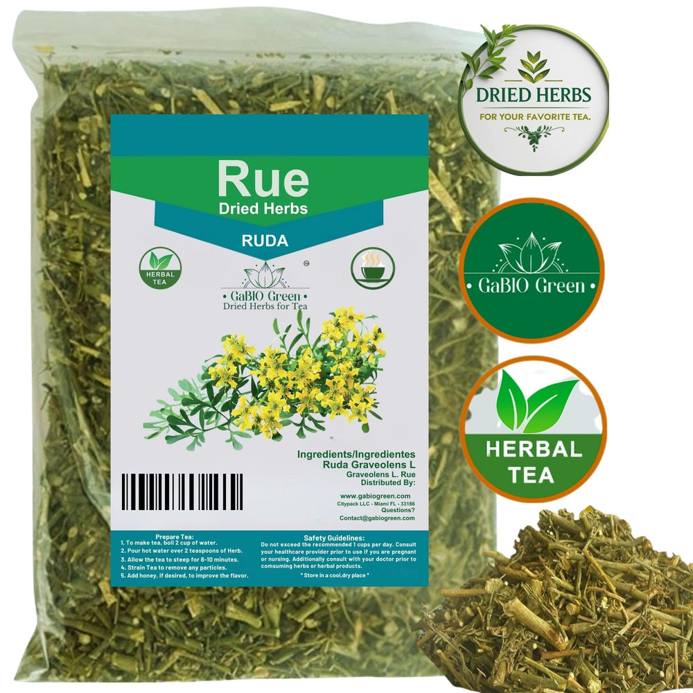 Gabio Green Ruta graveolens dried plant components for DIY projects.