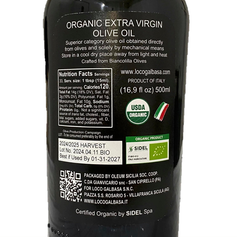 Galbasa first-press olive oil, perfect for sautéing with vibrant flavor.