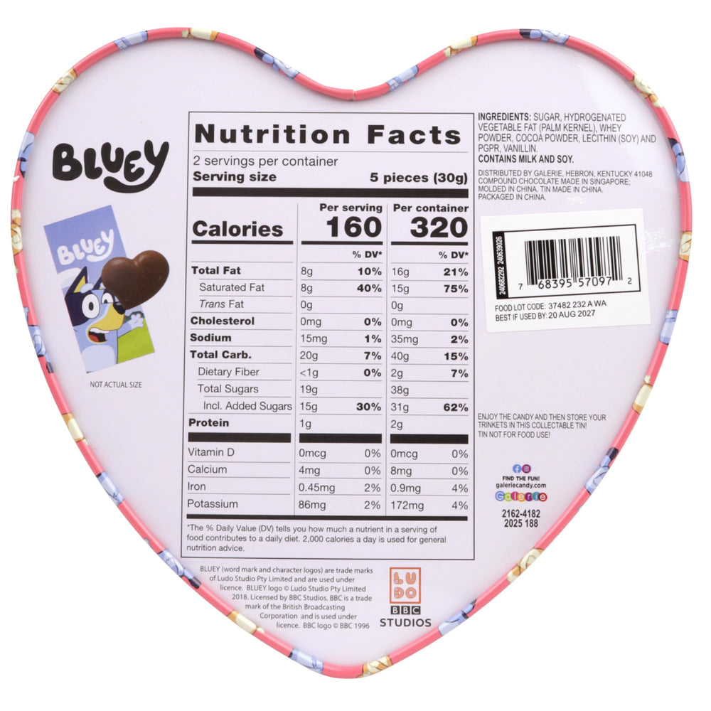 Galerie Bluey valentines box reveals milk chocolatey hearts for sharing