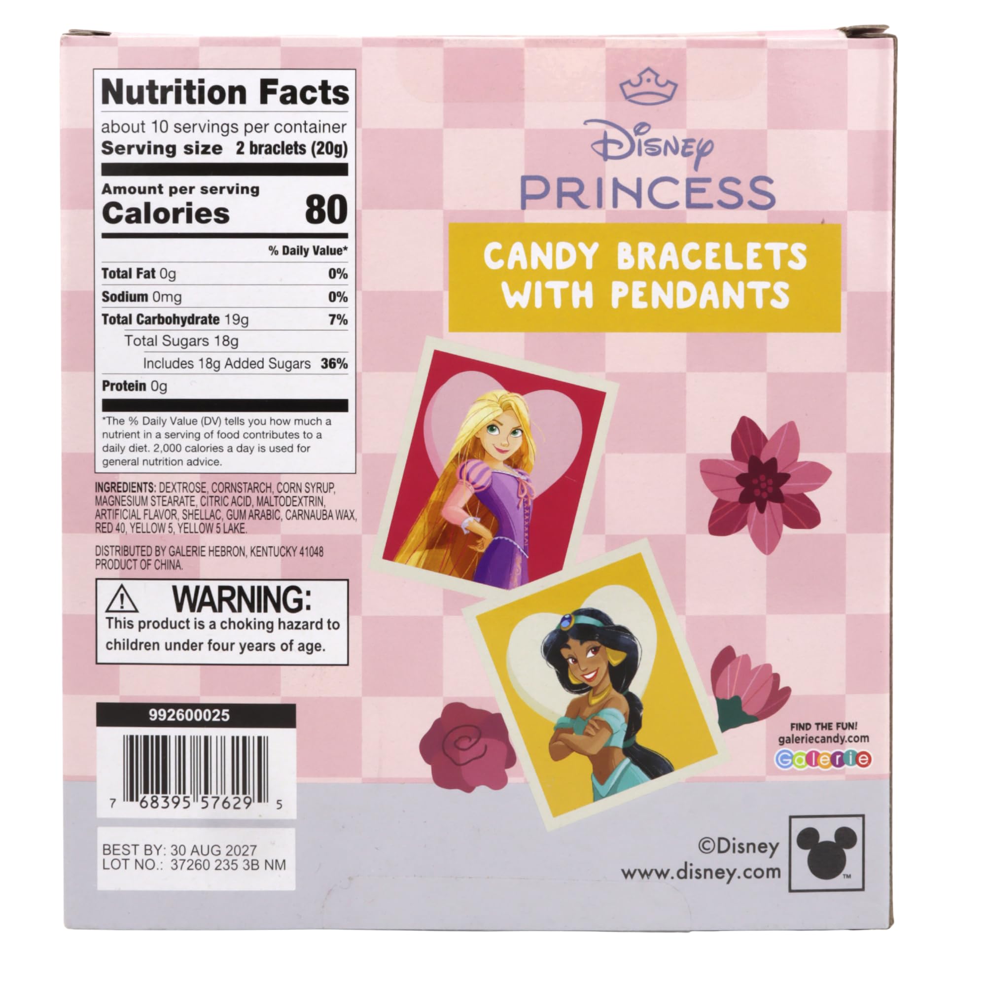 Disney Princess candy bracelets with fruity flavors for a sweet treat