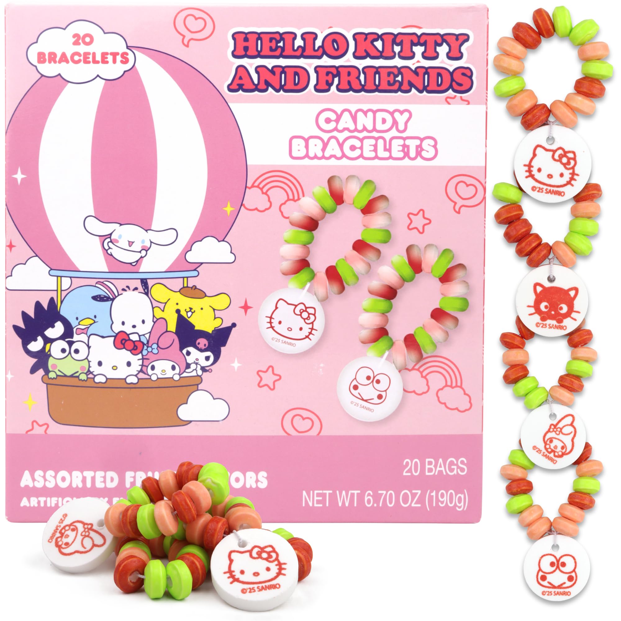 Galerie Hello Kitty candy bracelet charms close-up for party favors