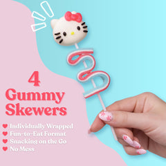 Individually wrapped Hello Kitty skewers stay fresh for sharing