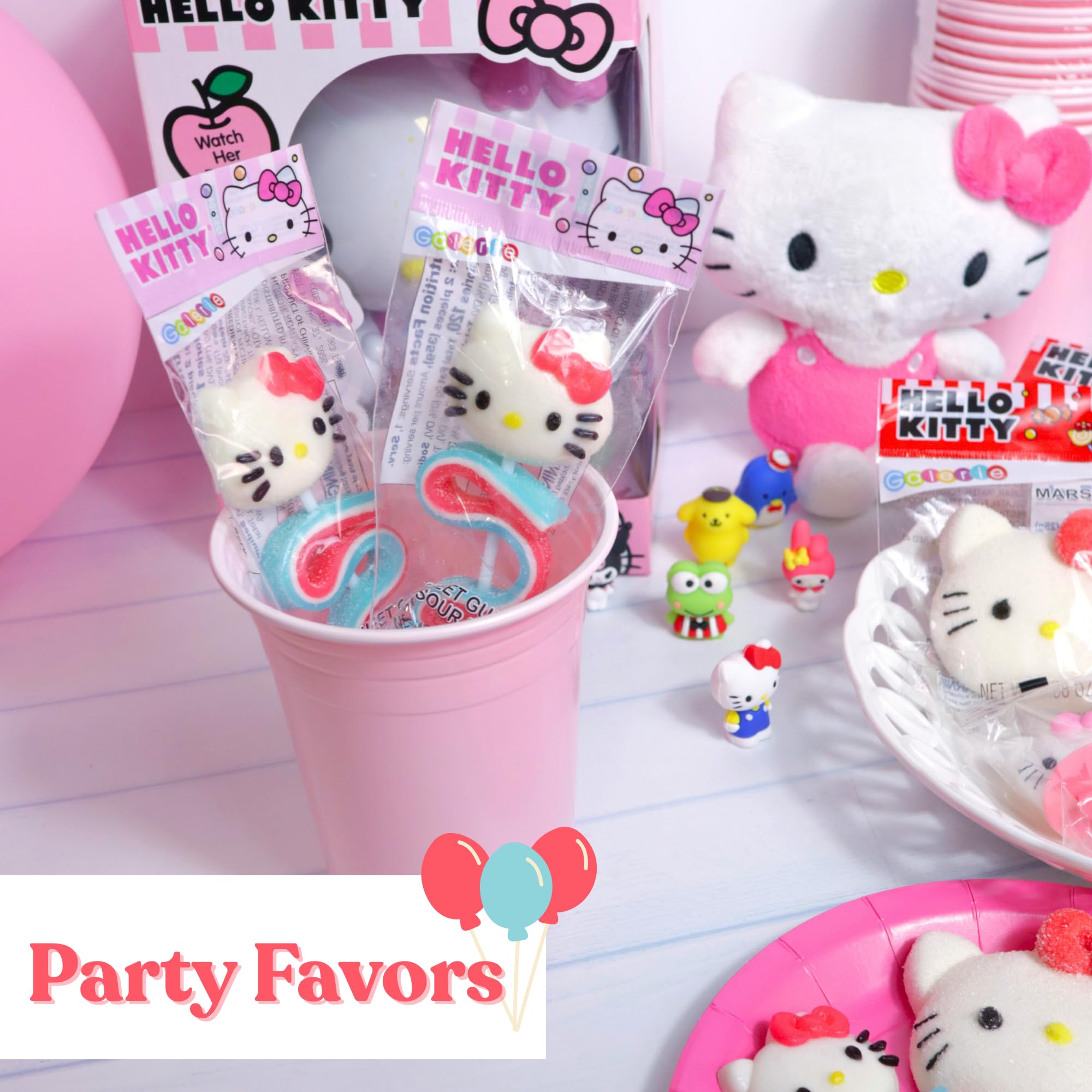 Bright, kawaii visuals cheer up lunchboxes and party favors