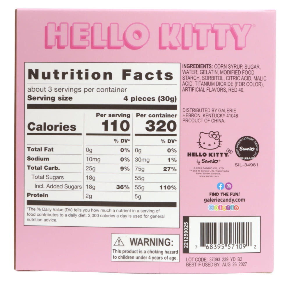 Galerie Hello Kitty valentine box top view for gift baskets