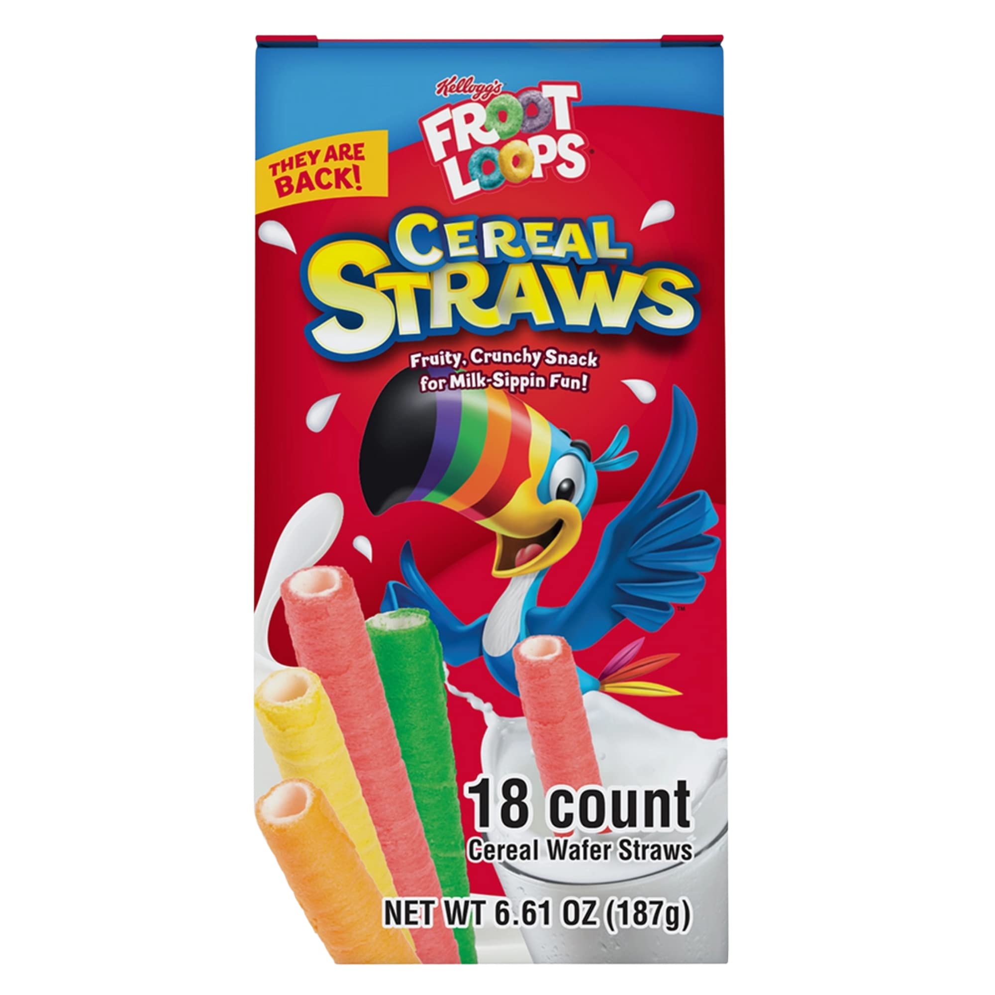 Kids enjoying sipping milk with Galerie Froot Loops cereal straws.