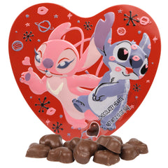Galerie Lilo and Stitch Valentines Heart Box front view with reusable tin for keepsakes