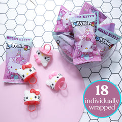 Hello Kitty lollipop rings display with back-of-pack to/from area for gifts