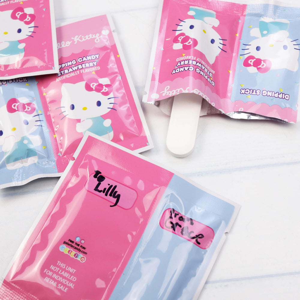 Display idea for party favors using Galerie Hello Kitty dipping sticks kit