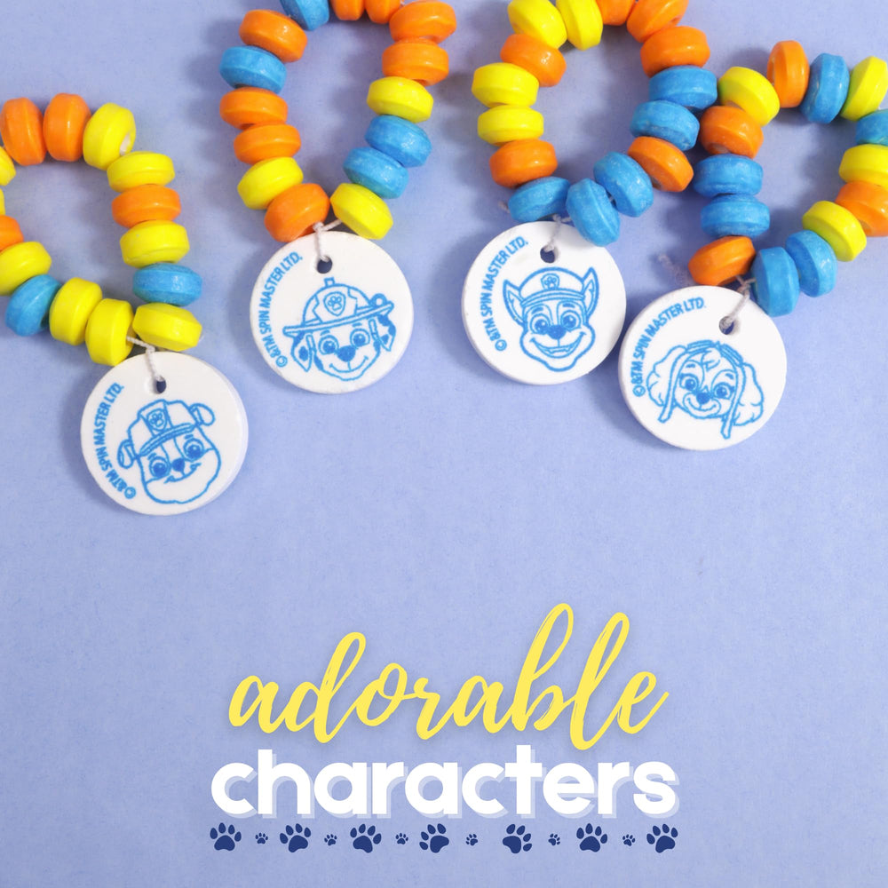 Galerie Paw Patrol candy bracelets individually wrapped for freshness and sharing.