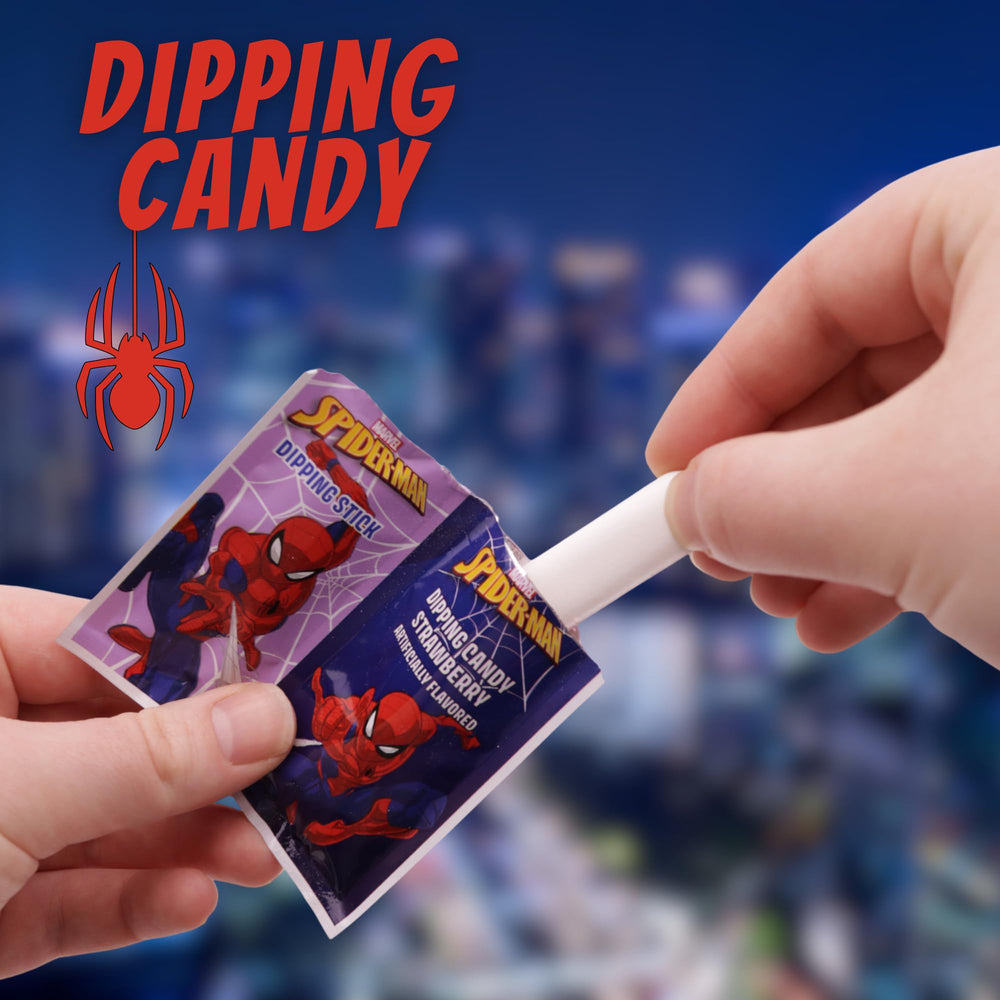 Galerie spiderman dipping sticks gift-ready packaging, ideal for gifting.