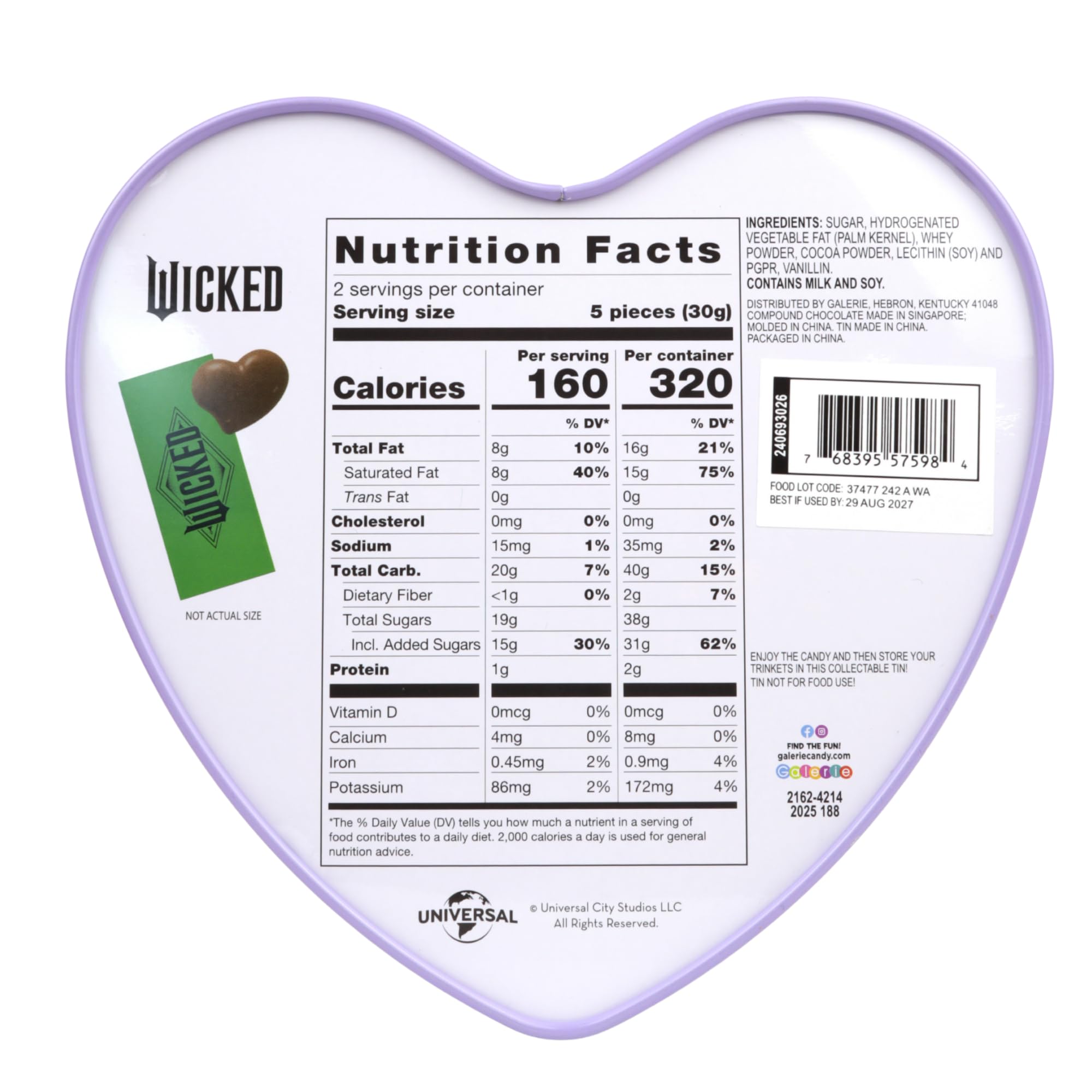 Galerie Wicked chocolatey hearts, individually wrapped for gifting on the go.