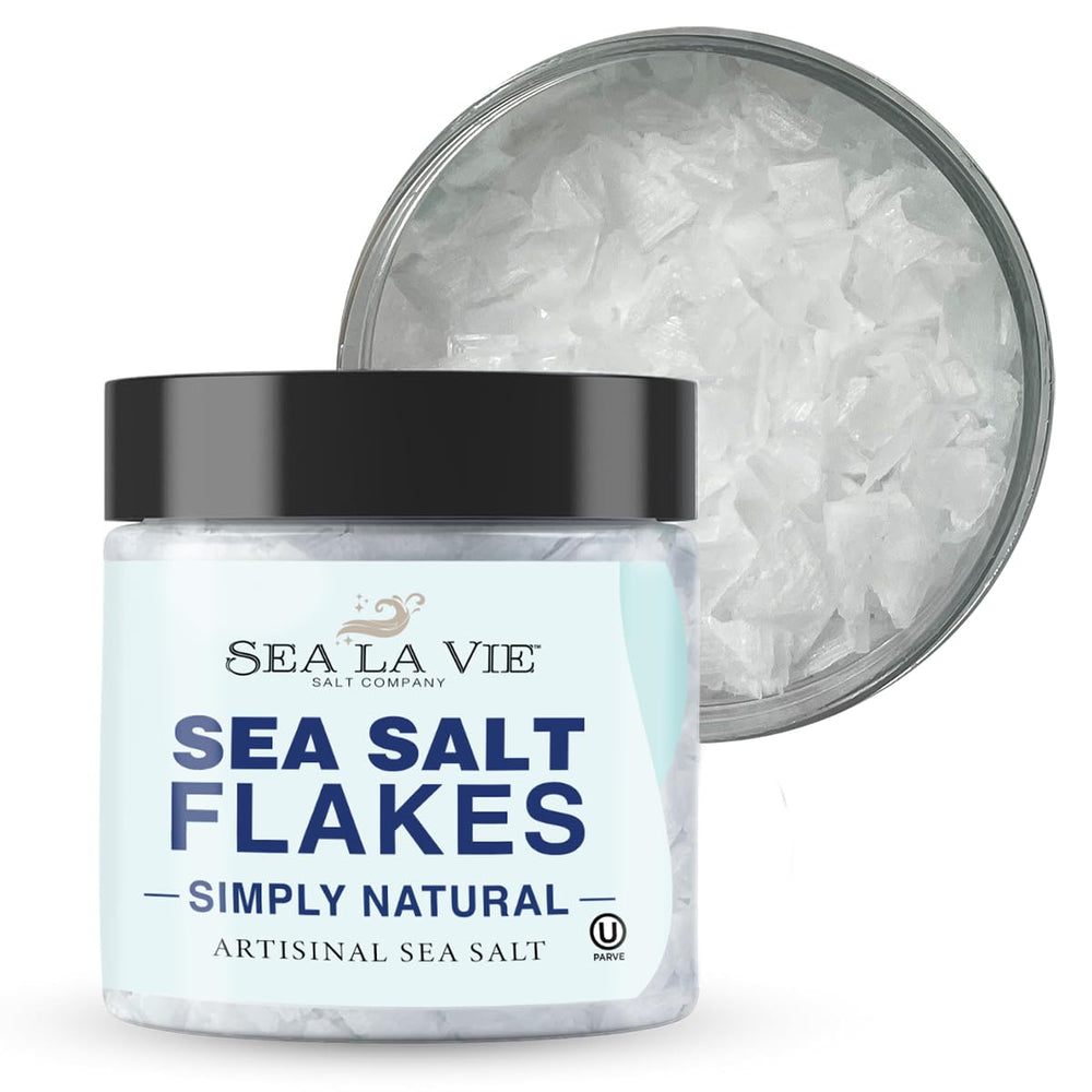 Galil Sea La Vie salt flakes in a jar, premium finishing touch.