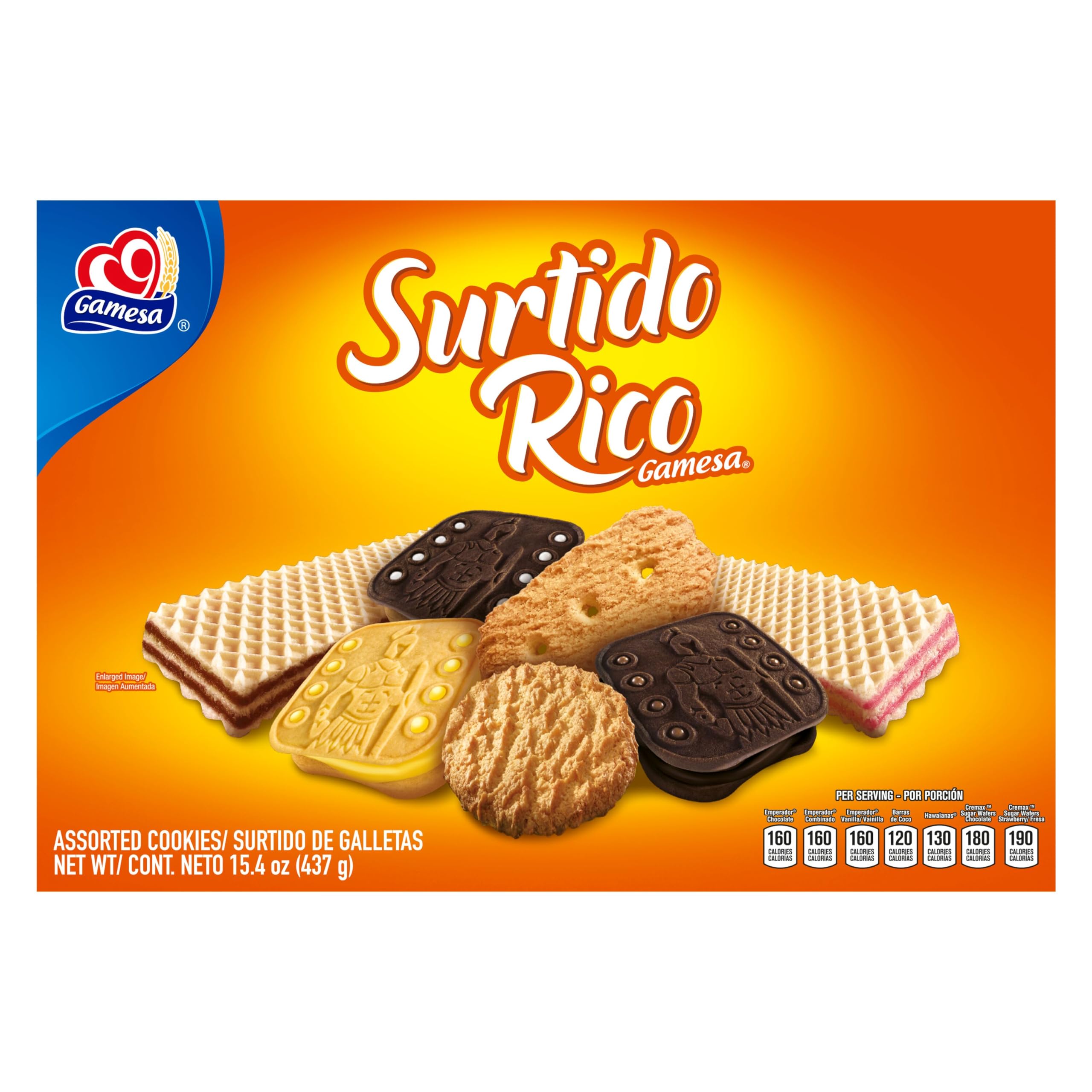Gamesa Emperador Combinado cookies arranged, versatile snack choice
