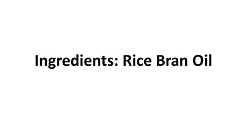 Gamma One Rice Bran Oil free from trans fats label signals healthier option