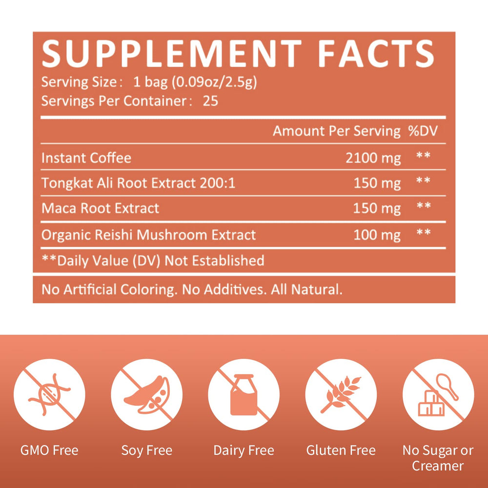 GANOHERB Maca Energy Coffee sachet opening for fast, machine-free preparation
