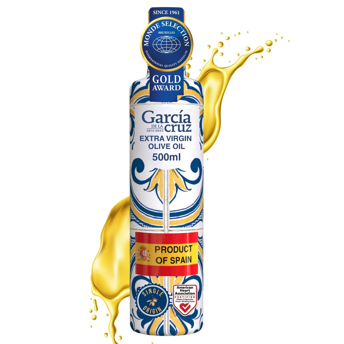 Garcia De La Cruz 1872 bottle view showcases premium glass preserving freshness