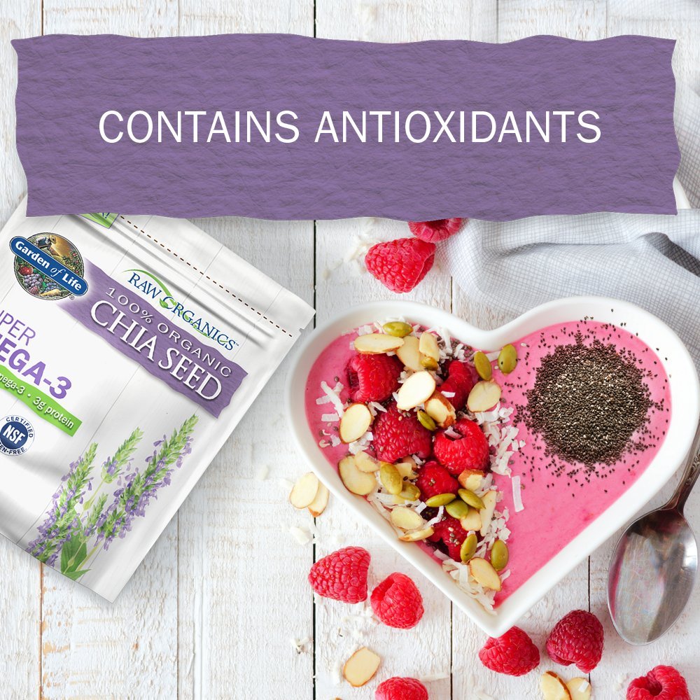 Garden of Life chia seeds vegan egg substitute in recipes.