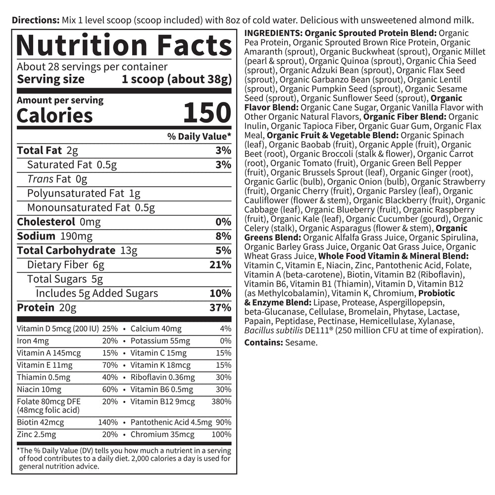 Garden of Life low-temperature processing preserves natural ingredient benefits.