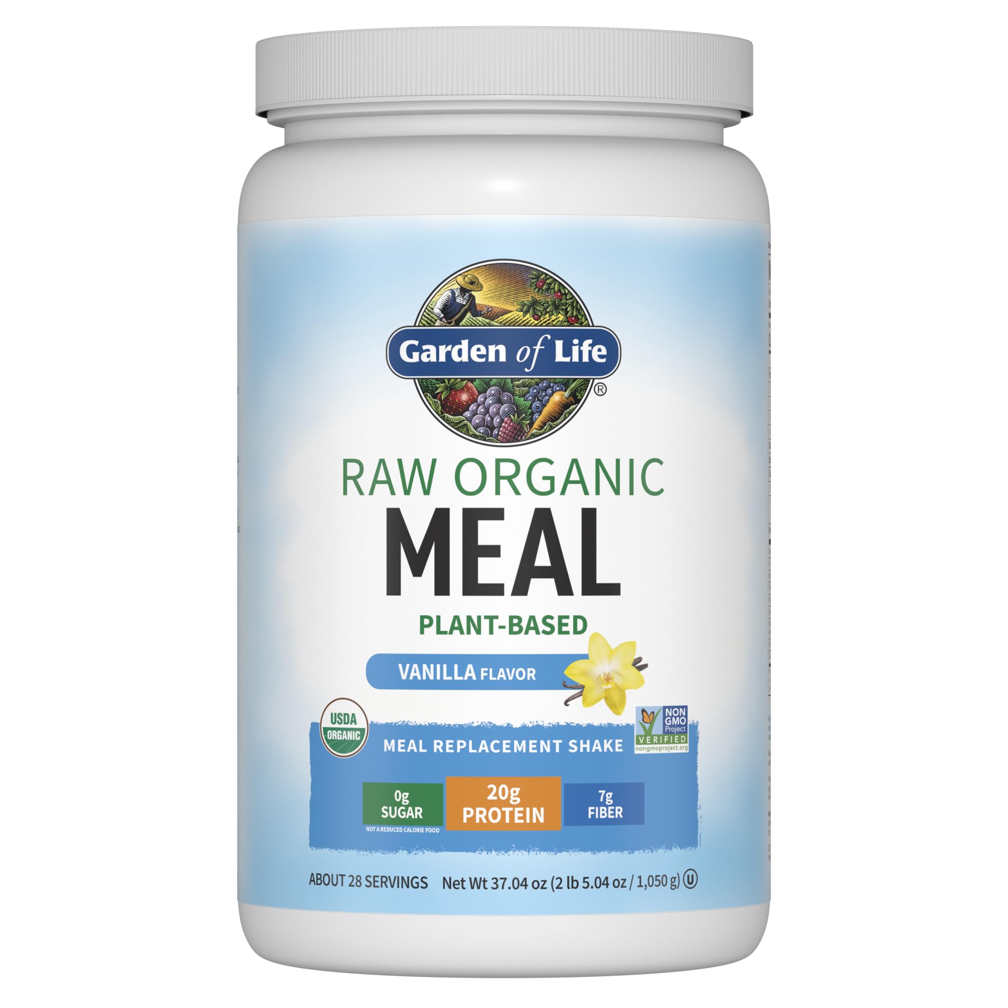 Garden of Life Raw Organic Meal vanilla powder for a plant-based protein boost in shakes