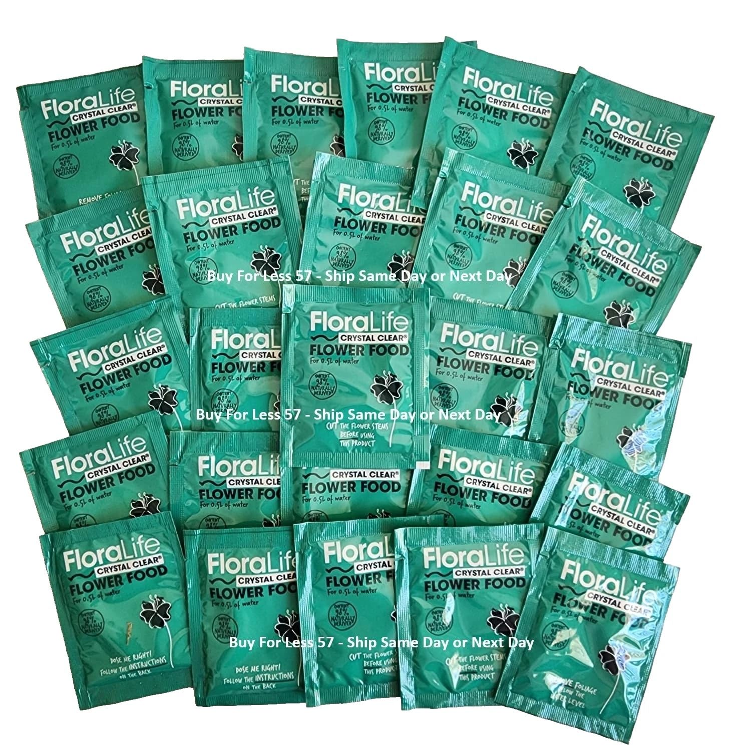 Garden Trends Floralife Crystal Clear packets for easy vase life support.