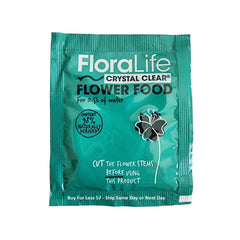 Pouring Floralife Crystal Clear powder into water for blooms.