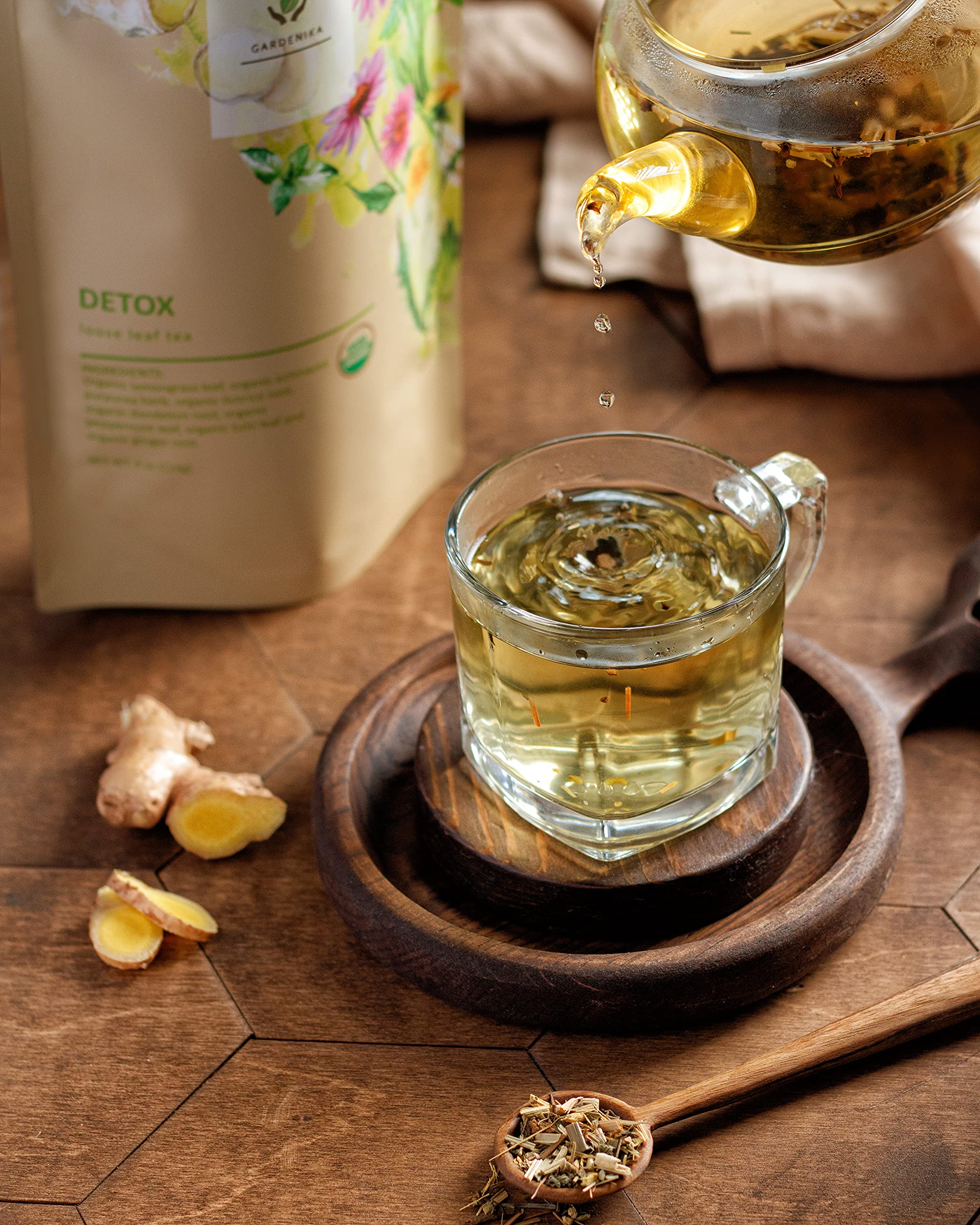 Gardenika echinacea herb dried leaves included in the herbal mix
