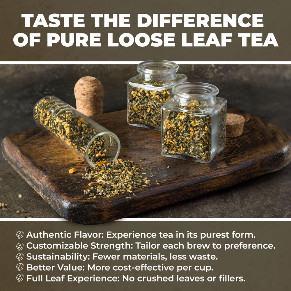 Gardenika Flamma-tea loose leaves with turmeric and peppermint.