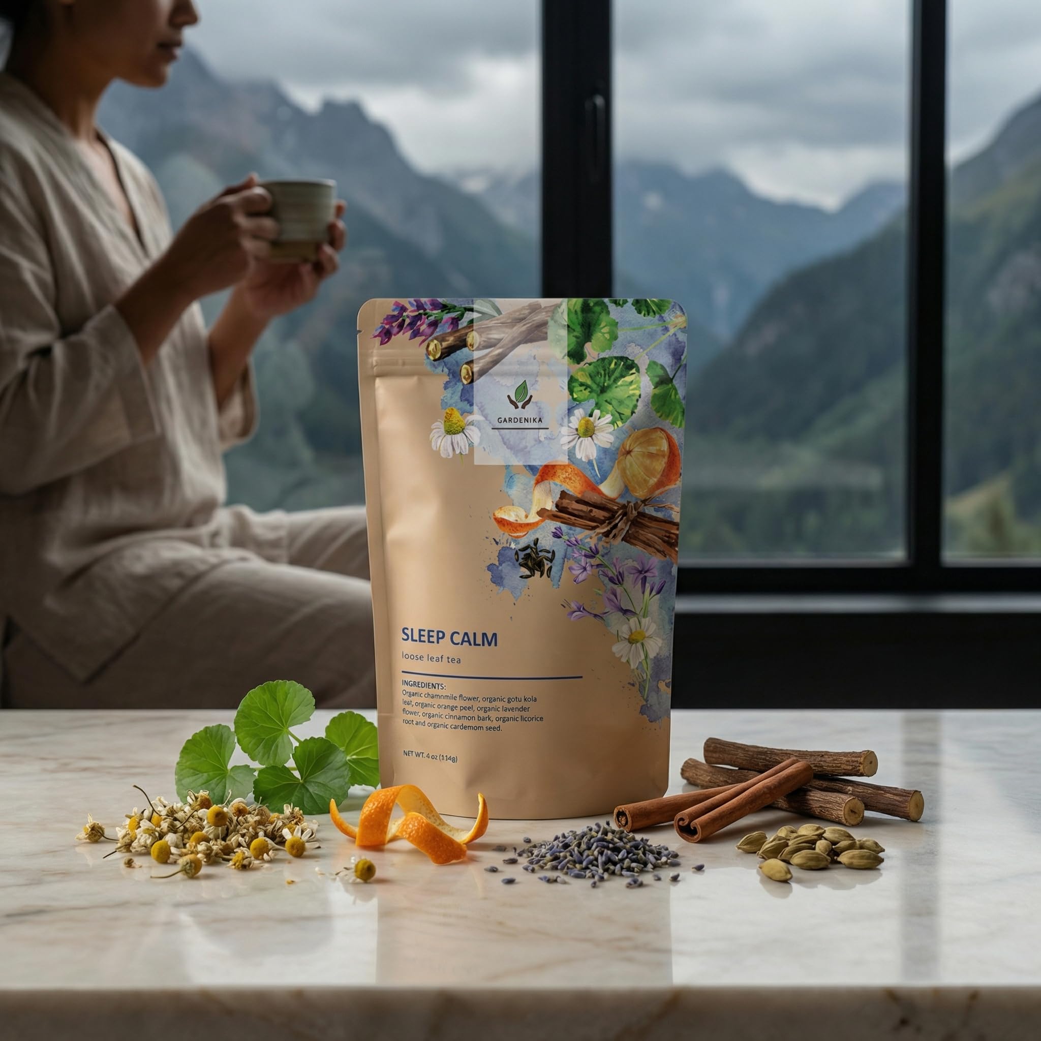 Gardenika Sleep Tea aroma with lavender and citrus notes for relaxation