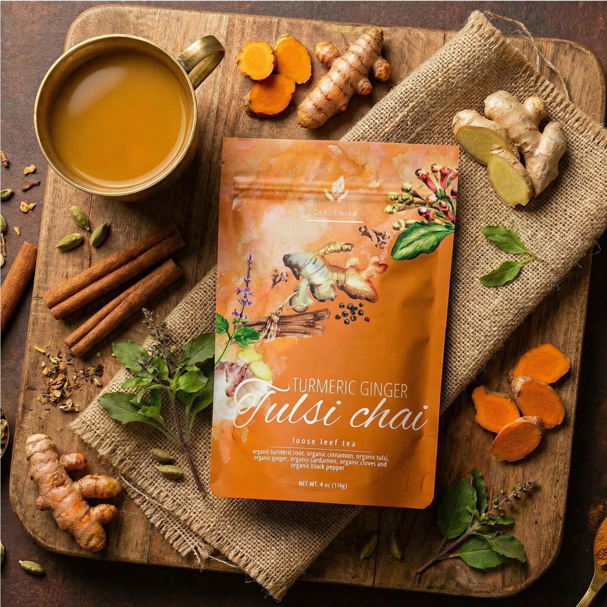 Gardenika spice-forward ginger finish tea cup for cozy evenings
