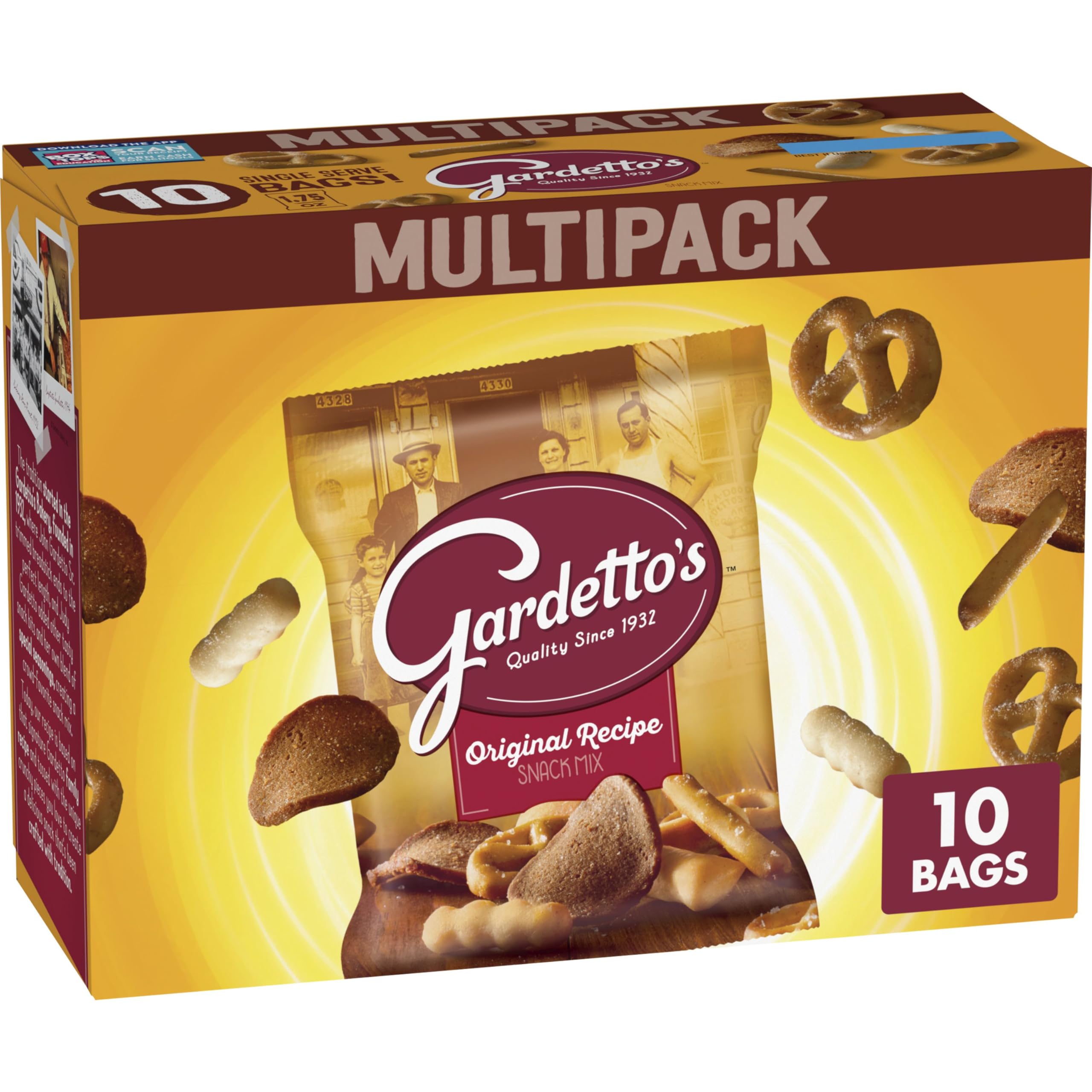 Gardetto's Original Recipe Snack Mix multipack box for on-the-go snacking