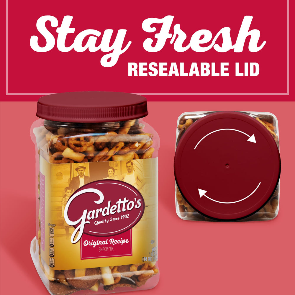 Salted pretzels in Gardetto's mix, ready for sharing at parties.