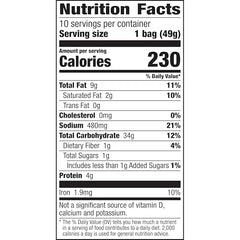 Gardetto's snack mix ten single-serve bags for portion control