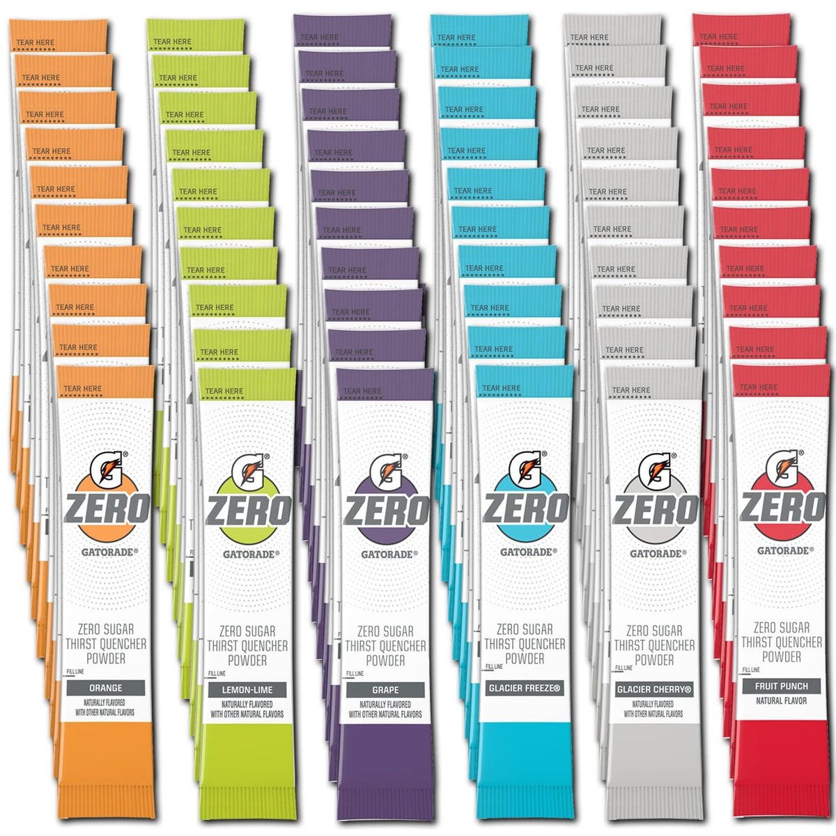 Garizze G Zero Powder six-flavor variety pack supports active hydration