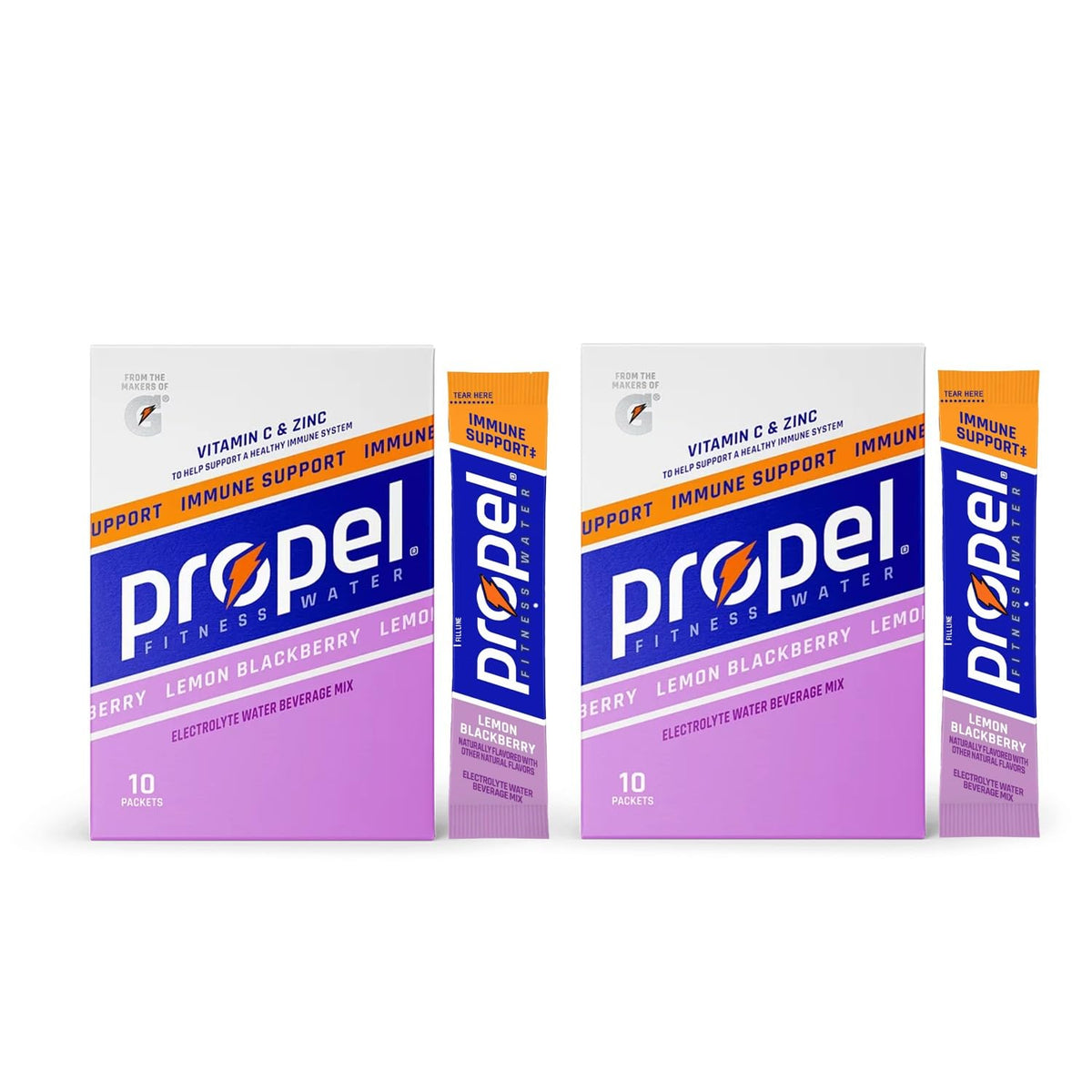 GARIZZE Propel lemon blackberry box for calorie-free hydration with electrolytes.