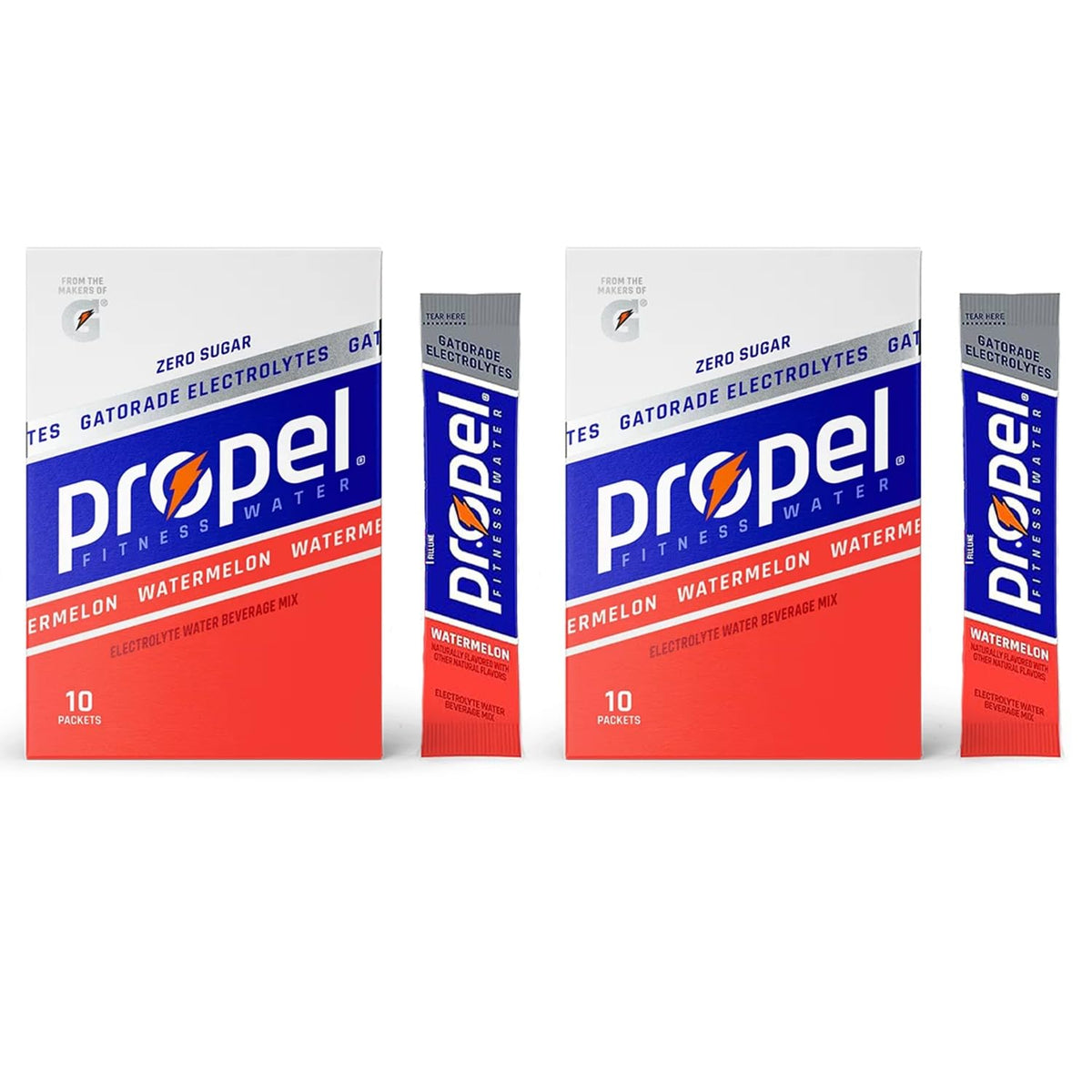 Garizze Propel Watermelon packet for on-the-go hydration with electrolytes and vitamins.