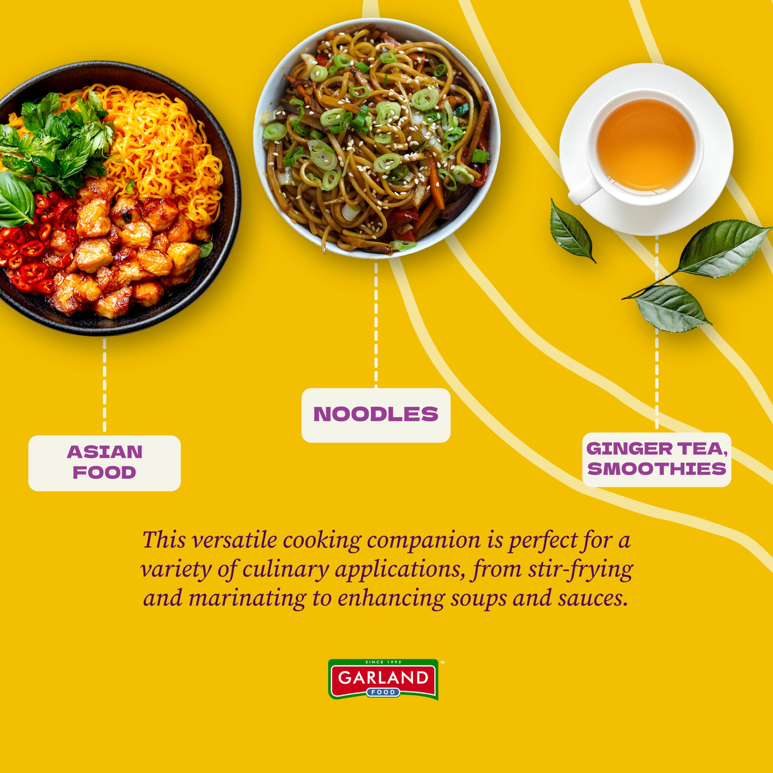 Garland Food squeezable ginger paste helps reduce waste and measure portions.