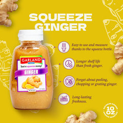 Garland Food USA-made ginger paste tube adds consistent aroma to marinades.