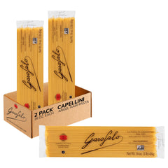 Garofalo capellini angel hair pasta—ultra-thin strands ideal for light sauces.
