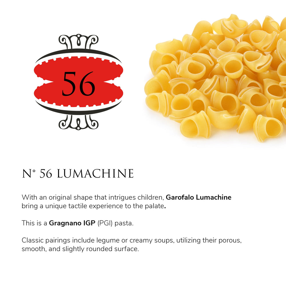Garofalo Lumachine from Gragnano, Italy, for an authentic pasta experience.