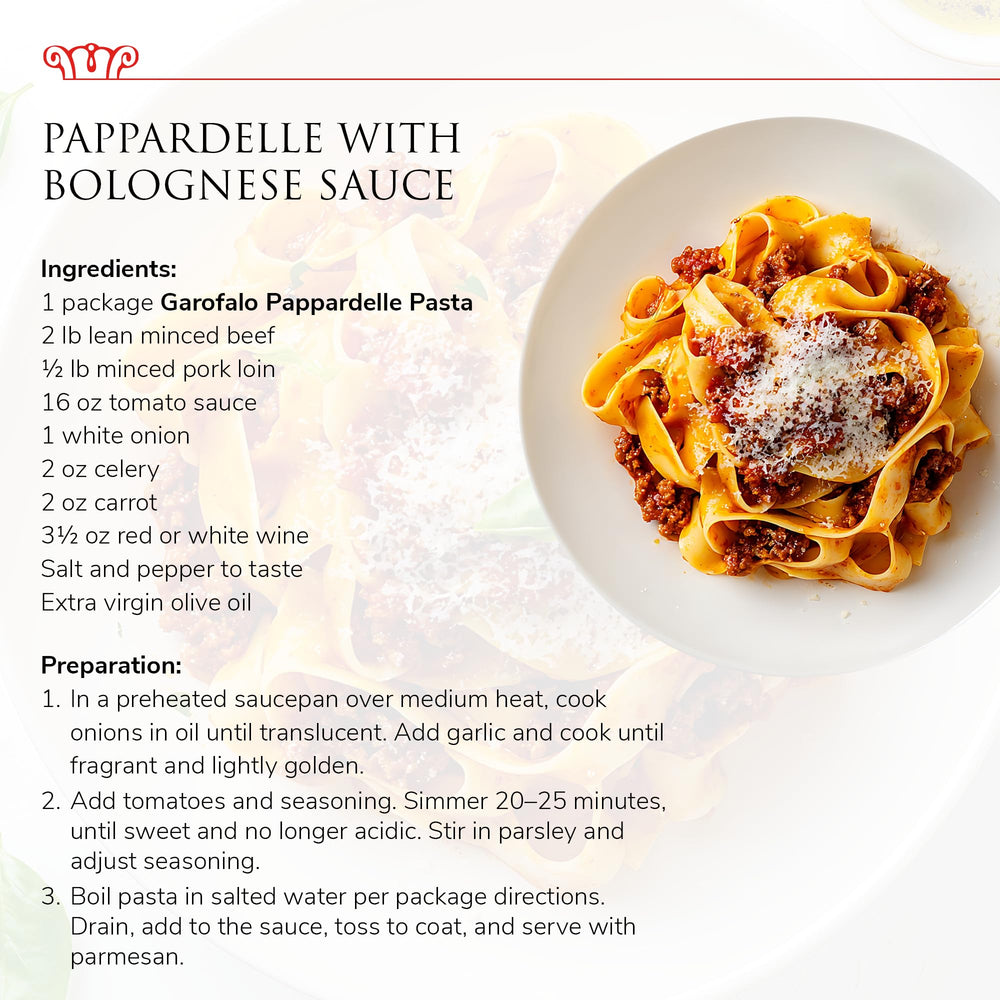 Garofalo Pappardelle clings to sauce for elevated dishes