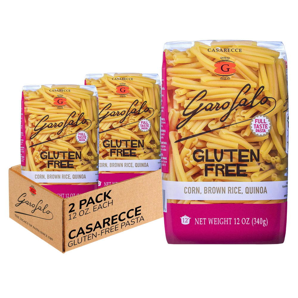 Garofalo 2-pack gluten-free casarecce on shelf, convenient family-size bundle