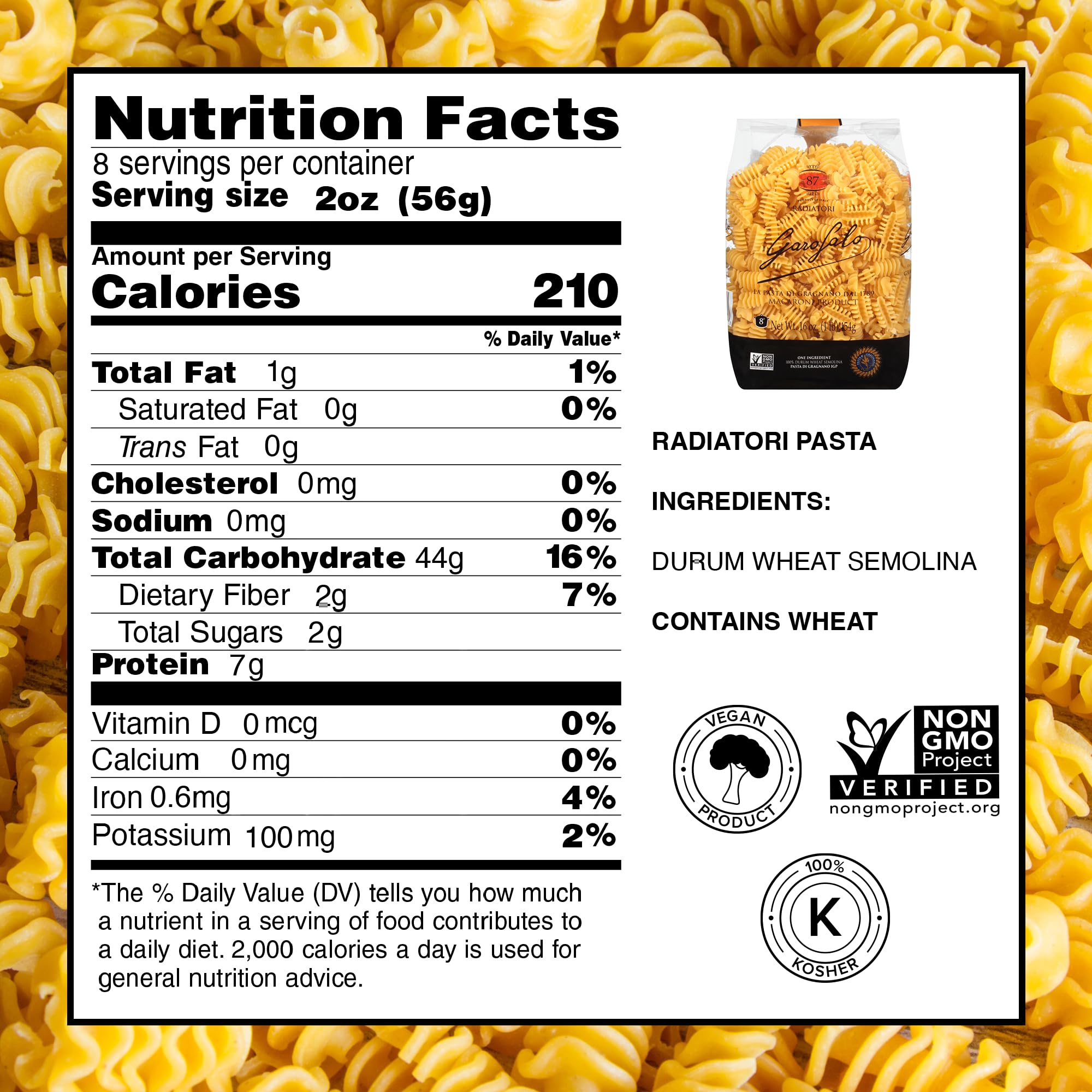 Garofalo Radiatori sauce-adhesion to ridged pasta ready for pairing