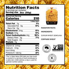 Garofalo Radiatori sauce-adhesion to ridged pasta ready for pairing