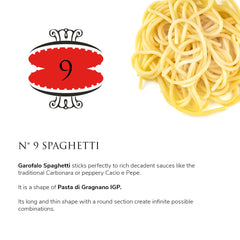 Garofalo spaghetti sauce-cling close-up shows rough surface for sauce absorption