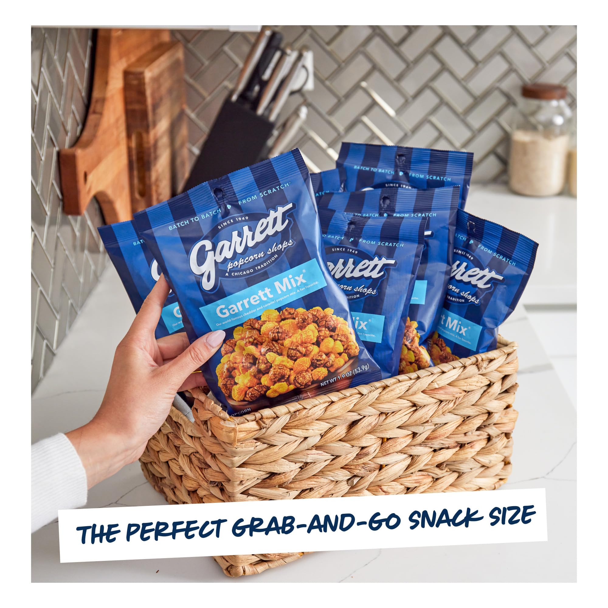 Garrett Popcorn Garrett Mix gift-ready packaging suits special occasions.