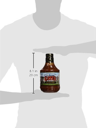 Gates Bar-B-Q Sauce in a kitchen setup on a dining table.