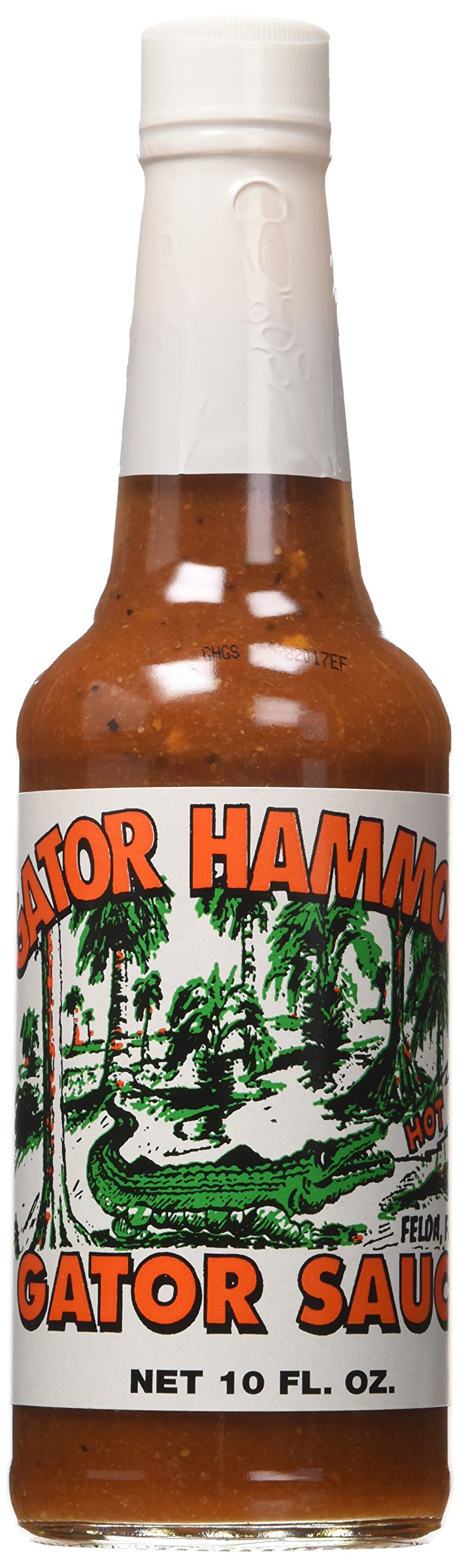 Gator Hammock Gator Sauce 10oz bottle pour for wings and tacos with bold cayenne flavor.
