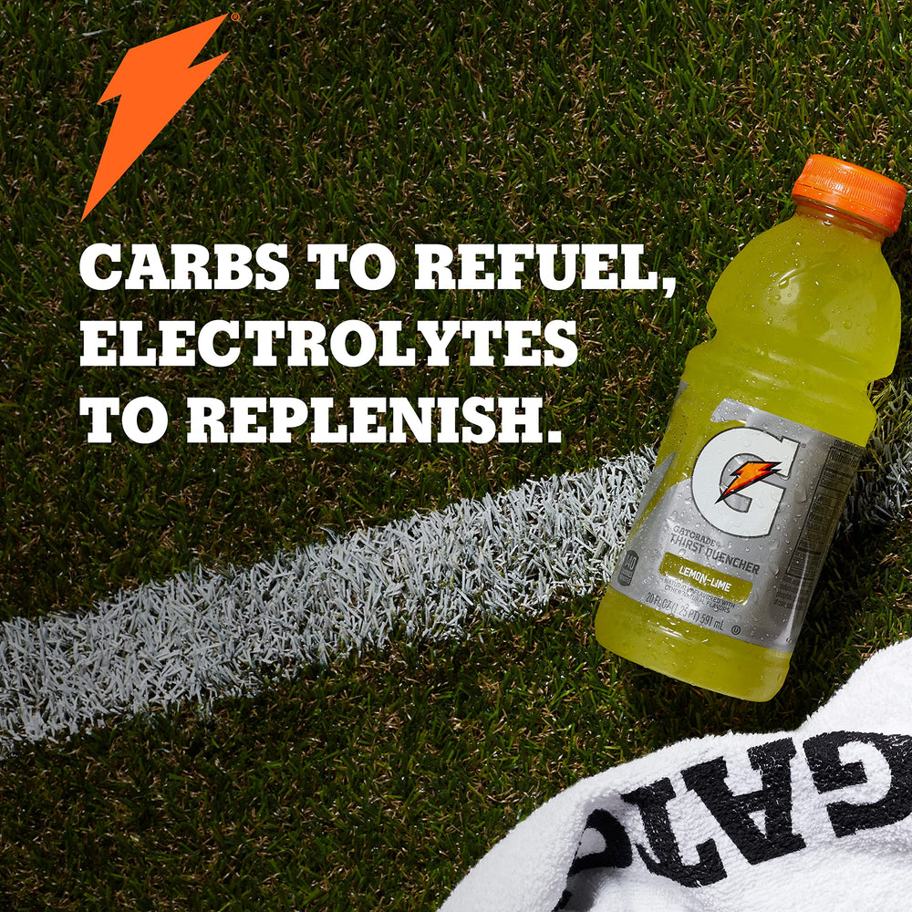 Gatorade Cool Blue Frost bottle on a sports bag for post-activity hydration